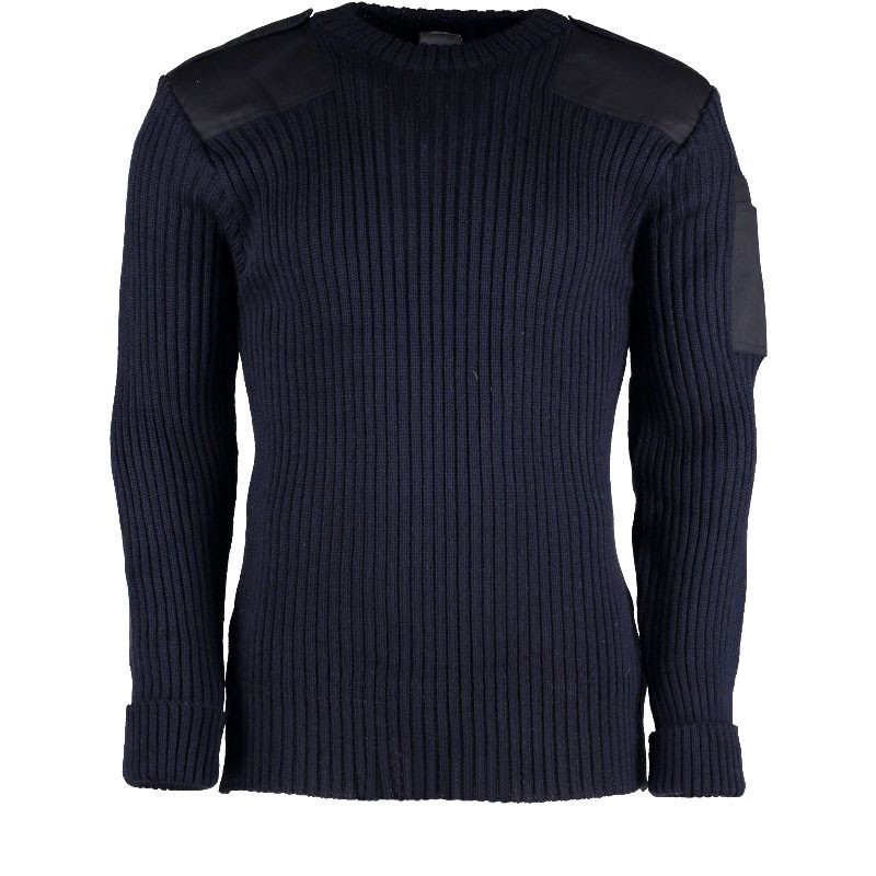 9048 – York Woolly Pully Crew Neck , Patches, Epps & Pen Pocket